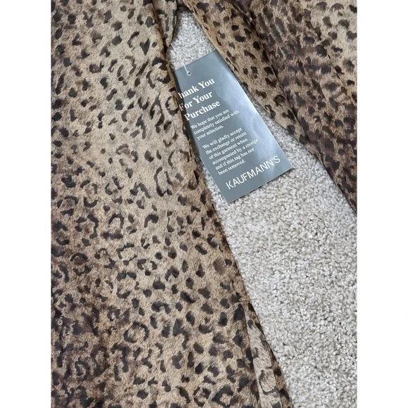 Robbie Bee Vintage 100% Silk Leopard Print Button with tags Shirt Size 6 283 - Picture 5 of 6